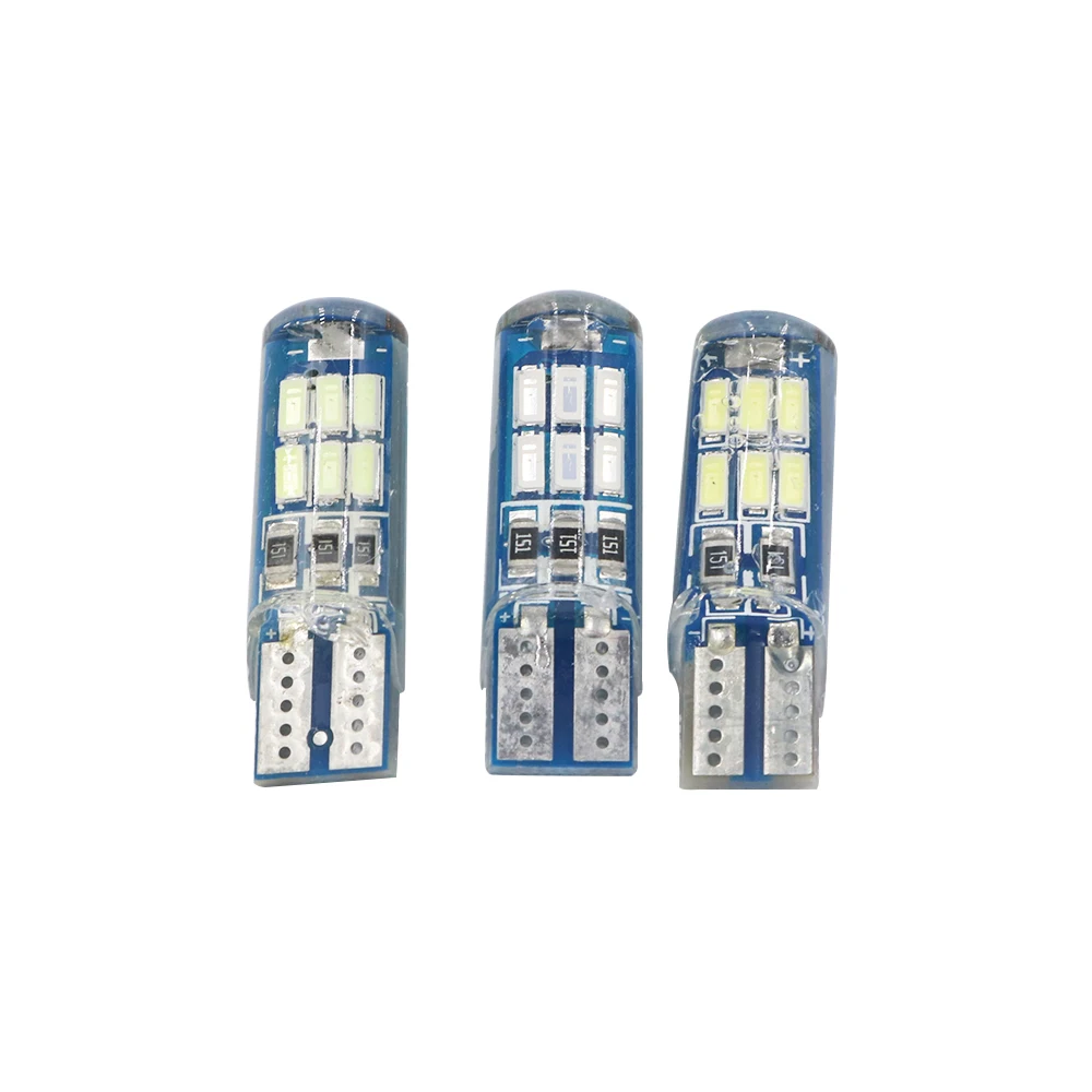 YSY 30 шт. Автомобильные светодиодные лампы T10 W5W LED 194 168 15SMD 4014 белые силиконовые