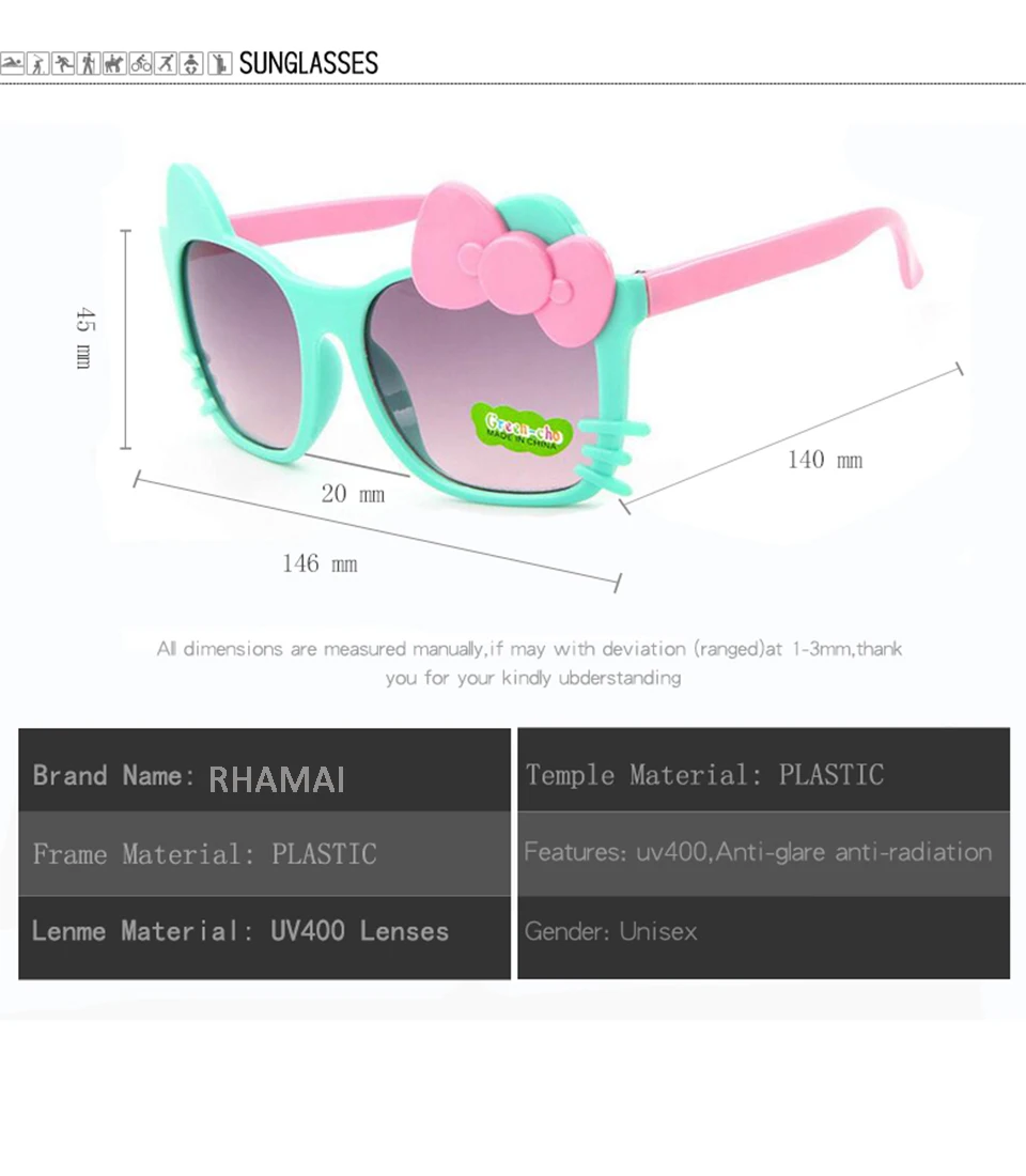 Детские солнцезащитные очки, брендовые дизайнерские, hello kitty, модные, откидные, солнцезащитные очки для детей, для мальчиков и девочек, детские очки, UV400