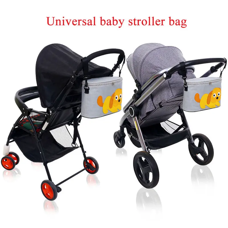 Универсальная многофункциональная сумка для детской коляски с несколькими карманами, мультяшная подвесная сумка, Детская сумка для хранения и переноски, корзина-органайзер для коляски