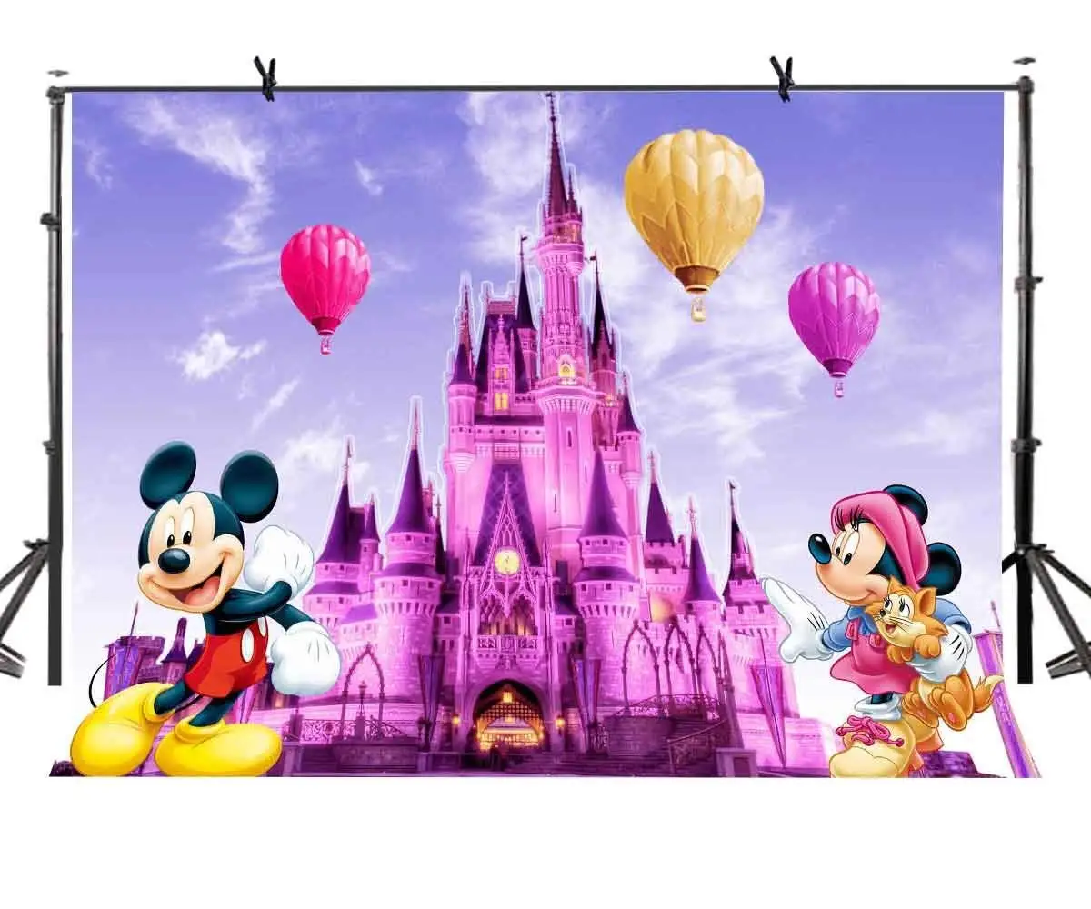 

7x5ft Backdrop Cute Cartoon Mickey Mouse Photography Background and Studio Photography Backdrop Props