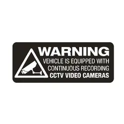 10x4cmWARNING записи видеонаблюдения на борту Dashcam автомобиль безопасности, фургон, переводная наклейка для окна автомобиля Стикеры da4-0053