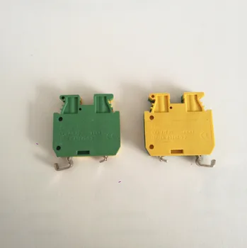 

Mini-type grounding terminal blocks Din rails screw clamp terminal blocks suit G type and TH type guide rail (SKJ-4/EJD)