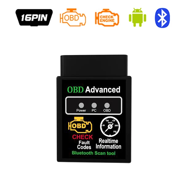 Vexverm ELM327 OBD2 Bluetooth/wifi V1.5 автомобильный диагностический инструмент ELM 327 сканер OBD II работает с Android/IOS/Windows 12 в дизель - Цвет: Bluetooth V1.5