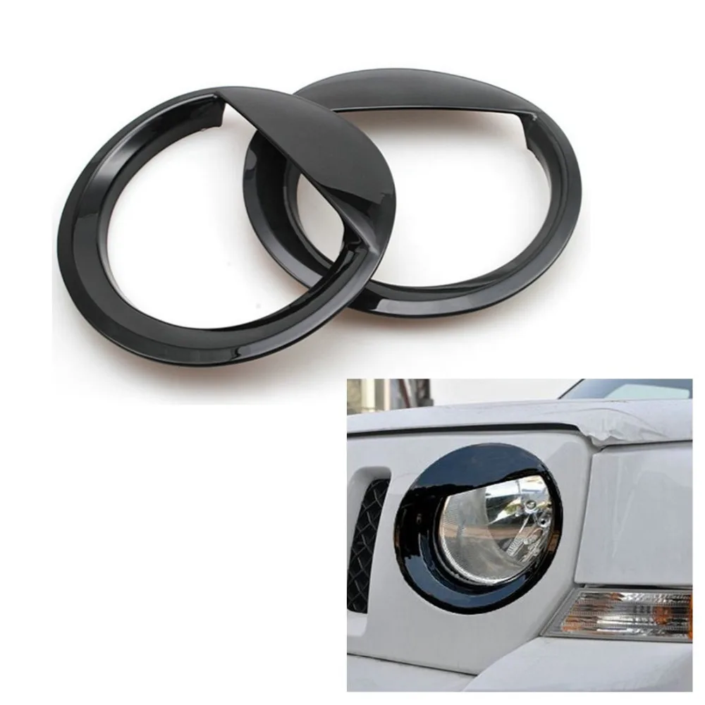 

Chuang Qian ABS Angry Bird Eyebrow Shape Bezels Decor Front Headlight Guard Trim Cover For Jeep Patriot 2011-2016