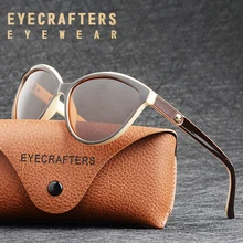 Роскошные HD поляризованные женские солнцезащитные очки, модные женские винтажные брендовые дизайнерские женские солнцезащитные очки кошачий глаз oculos