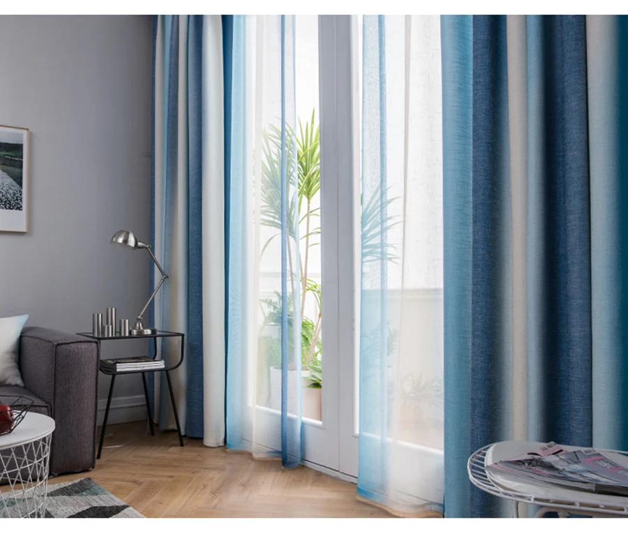 Цветные полосы высокого оттенка шторы для гостиной спальни кухонные шторы, тюль на заказ Средиземноморский стиль домашний декор wp109-40