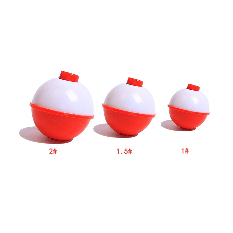 5 pcsLot Fishing Bobber Hard Plastic ABS Snap on Float Push Button Round Luya Floats Fish Tackle Accessories Size11.52 Inch (5)