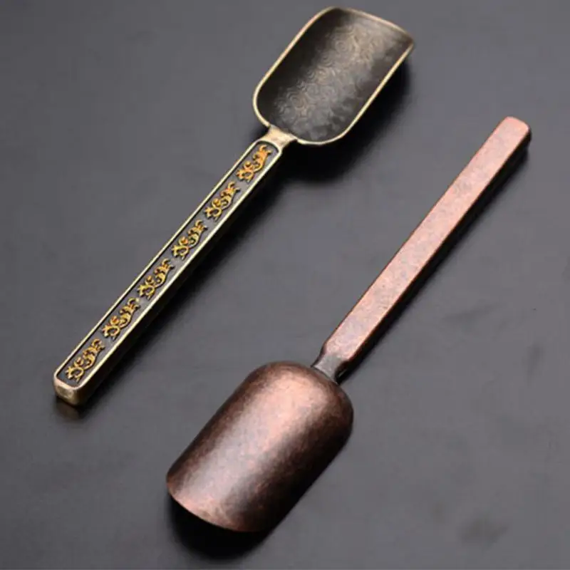Tea Spoons Copper Tea Scoop Vintage Sugar Salt Spoon Chinese Kongfu Tea