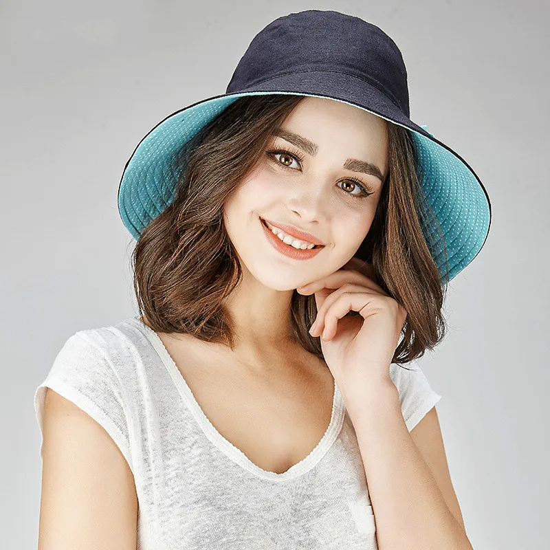 

Fisherman Hat Female Thin Spring Summer Bucket Cap Women Flower Casual Fashion Sunscreen Sunshade Visor Basin Fisher Hats H6904