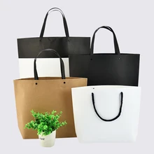 10 шт Высокое качество художественная бумага большой размер Золотая Подарочная коробка для пижам одежда книги ручка для упаковки крафт-бумаги коробка сумки