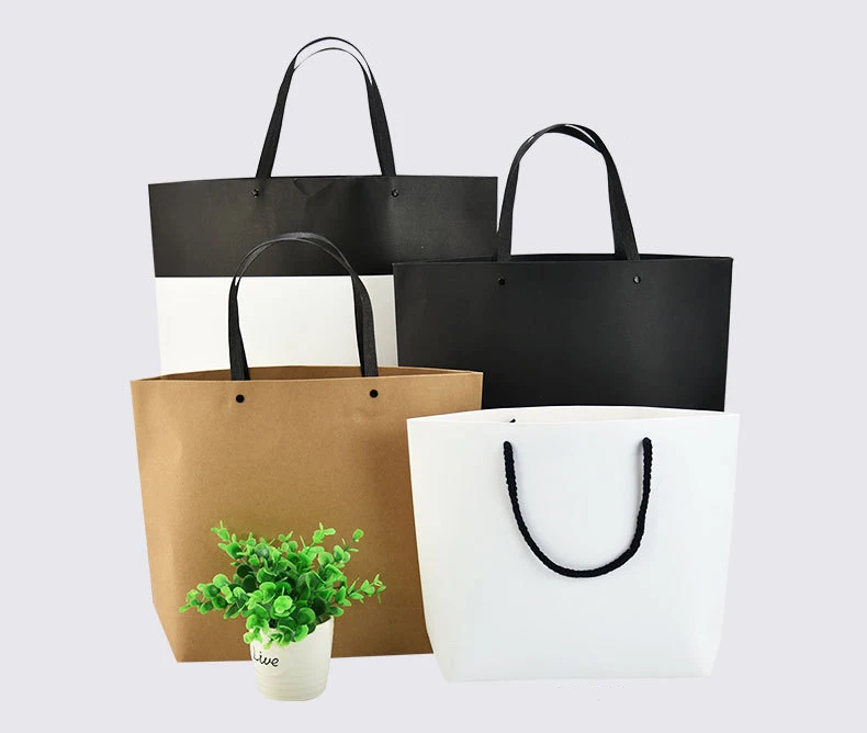 

10pcs high quality Art Paper Large Size Gold Present Box For Pajamas Clothes Books Packaging Handle Kraft Paper Box Bags