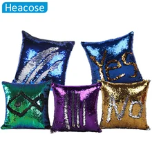 Reversible Sequin Mermaid decorative pillowcase 2018 square Sequin Pillow Magical Color Changing Throw pillows sofa home