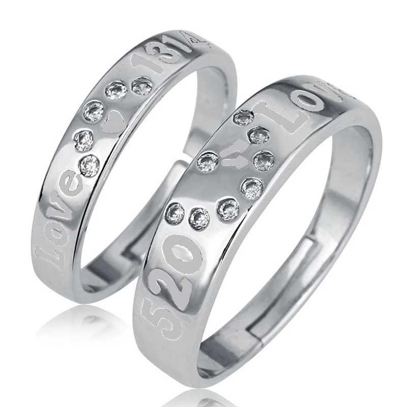 Best 2017 Love Heart Ring Engagement Wedding Titanium Steel Jewelry 1 Pair JZ46 anel masculino claddagh anillos mujer biker ring