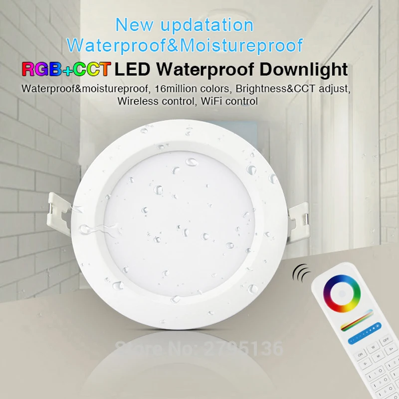 Водонепроницаемый светодиодный светильник 6 Вт RGB + CCT IP54 110 В 220 влагостойкий умный
