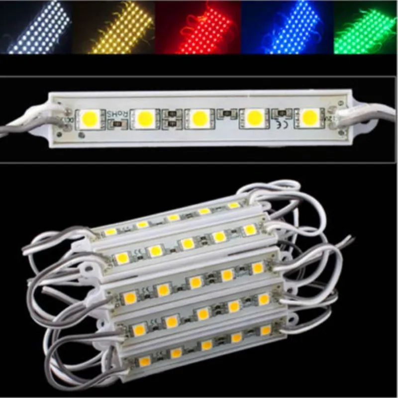 

20pcs DC12V 5050 Module 5 Colors 5LEDs SMD Lights IP65 Waterproof Advertising signboard