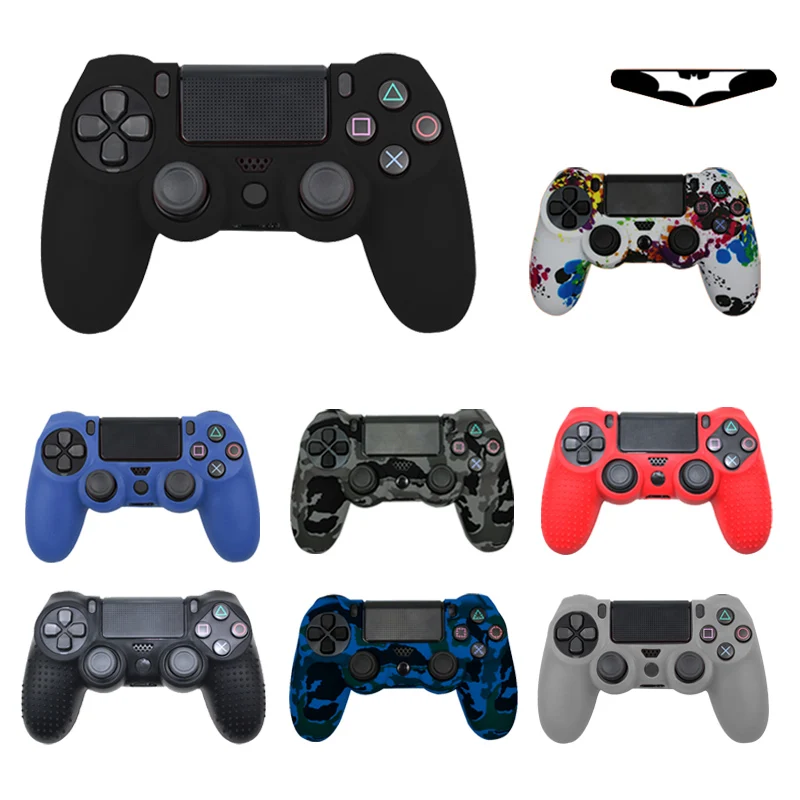

Silicone Protective Skin Case For PS4 Controller Sony Pro Slim Soft Silicone Cover For Dualshock 4 Gamepad with led light bar