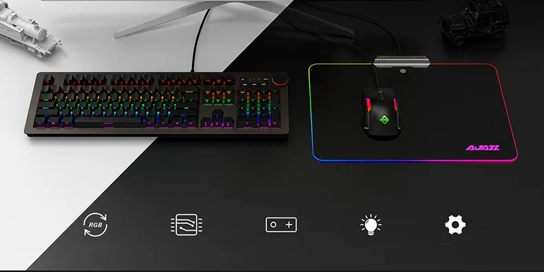 Все новые Ajazz 3 в 1 программируемые Antighost RGB Механическая с подсветкой игровая клавиатура, мышь и коврик для мыши костюм синяя ось