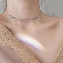 Bohi принцесса кисточкой с камнями круглые шары короткое ожерелье чокер очарование настоящее. 925 пробы серебряные ювелирные изделия GTLX1536