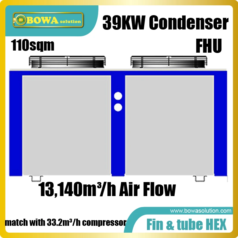 39KW с воздушным охлаждением коробка тип конденсатор соответствует с 12HP дома VRF кондиционеры или другие системы контроля температуры