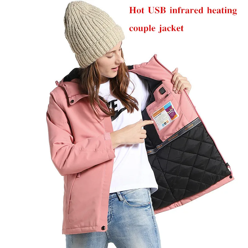 Горячая USB инфракрасное Отопление для мужчин и женщин куртки зимняя теплая одежда Intelligence 3 Geer согревающие уличные альпинистские туристические куртки