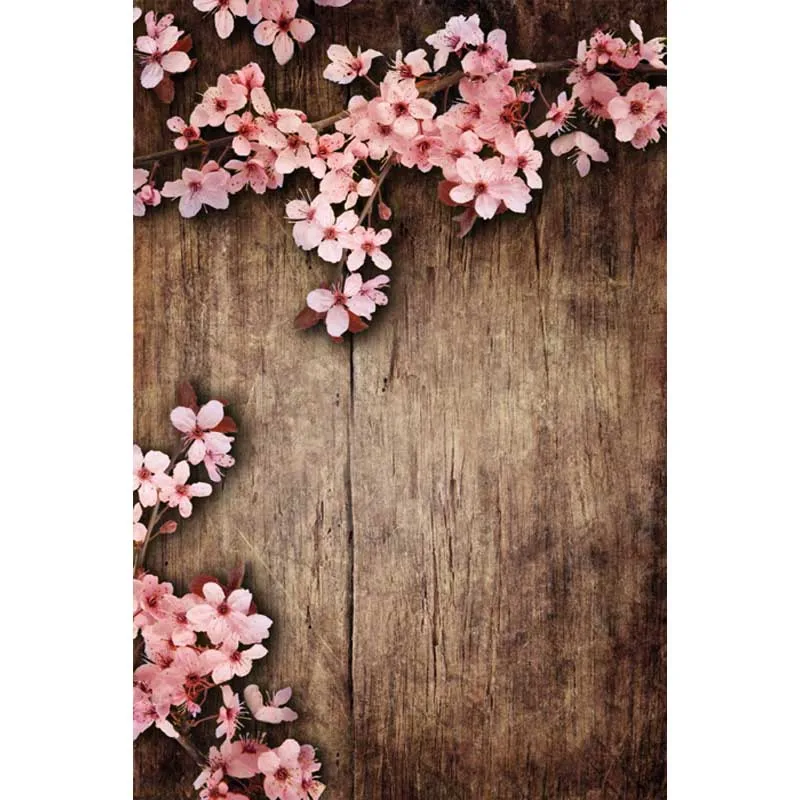 Vinyl Photografic Background Cloth Wooden Board Flowers Custom Children Photography Backdrops For Photo Studio fondo fotografia |