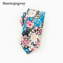 Mantieqingway Брендовые мужские хлопковые Галстуки костюмы Бизнес Gravatas Vestidos Cravate цветочный Печатный шейный Галстуки Для Свадьба Вечерние