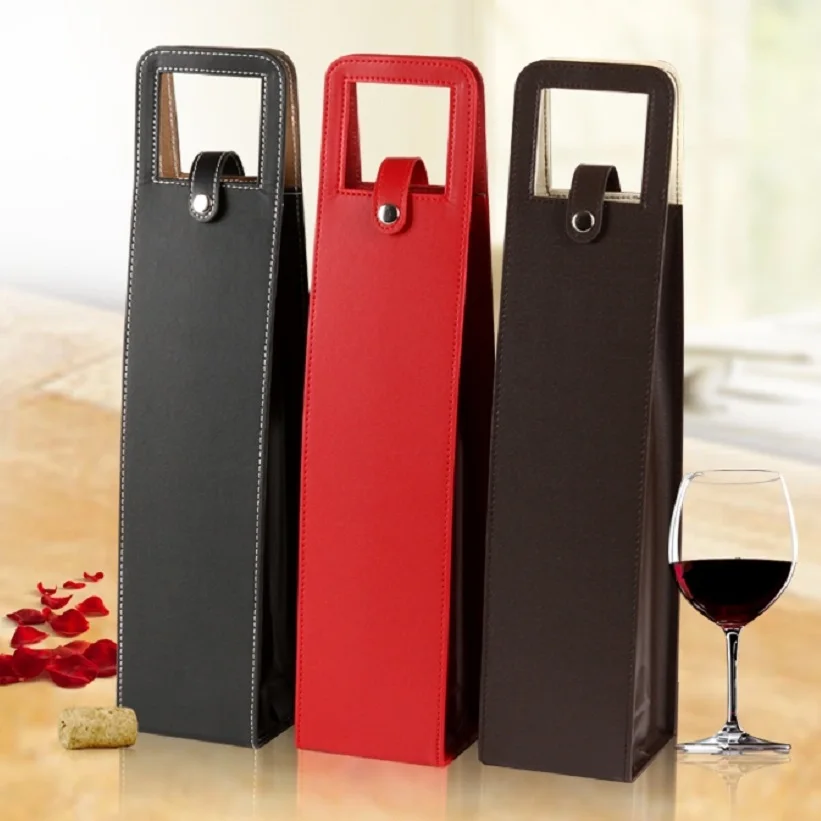 Производители, сделанные на заказ,, сумки для вина, подарочные коробки, красное вино, только кожаная коробка, красный, черный, коричневый(00030