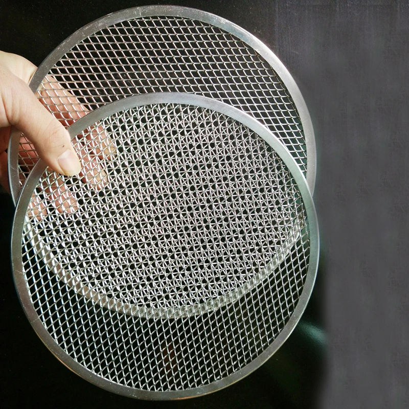 Aluminum Pizza Pan Silver 25.5cm Bakeware Pastry Mould Bread W/ Holes Kitchen Cooking Tool Home Restaurant Round