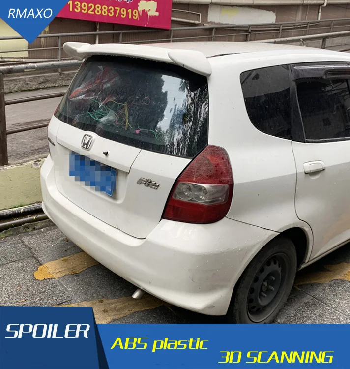 

For Honda Jazz Fit Spoiler YY 2004-2007 High Quality ABS Material Car Rear Wing Primer Color Rear Spoiler For Honda Fit Spoiler