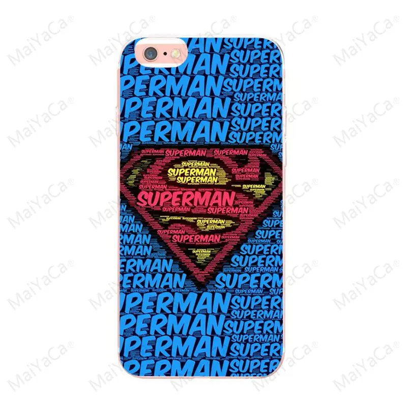 MaiYaCa Superman s equals hope for iphone X XS XR 5 5S SE case TPU Transparent For iphone 8 8plus 7plus Ultra Thin Silicone case - Цвет: 6