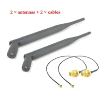 4 шт./лот 2,4 GHz 5dBi WiFi 2,4g антенна RP-SMA Male беспроводной маршрутизатор+ Mini PCI U. FL IPX к RP SMA кабель 17 см