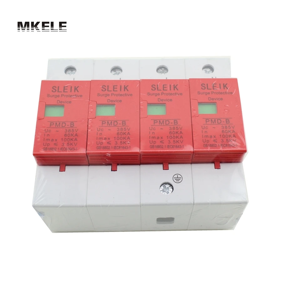 

SPD 4P 60KA~100KA ~420VAC House Surge Protector Protective Low-voltage Arrester Device