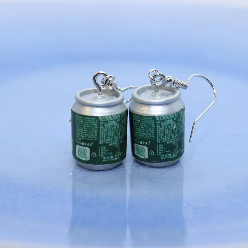 

2019 New Cute Mini Juice Cans Earrings Women's Fashion Creative Simulated Beverage Bottle Jewelry Personality Handmade DIY Gifts
