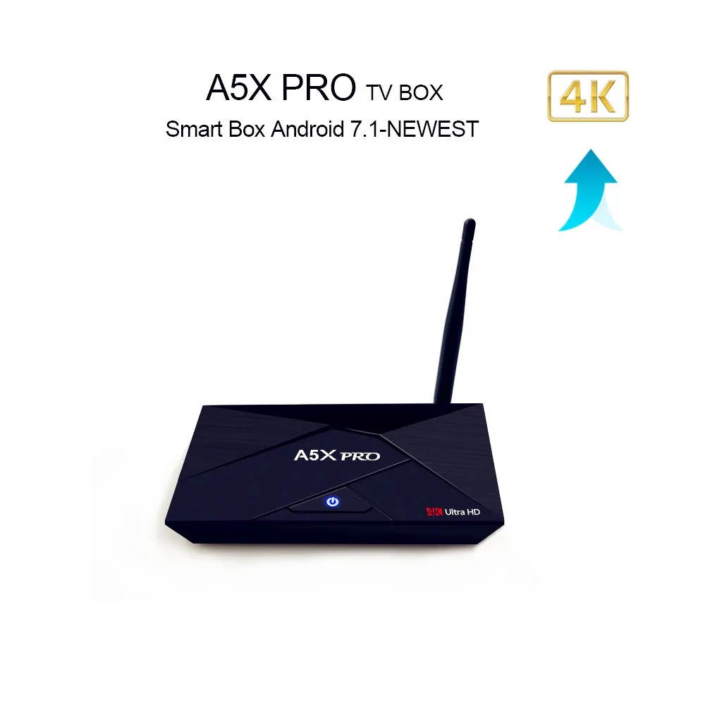 Android7.1 сети TV BOX двухдиапазонный Wi-Fi 3.0USB Media Player IPTV Smart Box 1080 P HD 4 К Ах- ссылка A5X Pro RK3328 2 ГБ + 16 ГБ TV Box