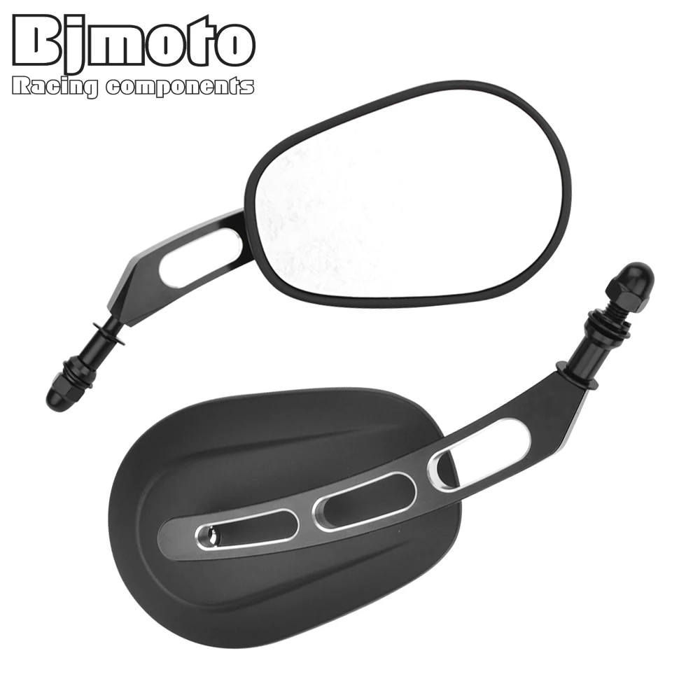 

BJMOTO Motorcycle Mirrors Rear View Side Mirror For Harley Sportster 883 1200 Iron 883 Dyna Fat Boy Softail Street Bob