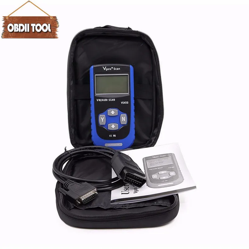 

2pcs 2018 Vgate VS450 VAG Code Reader Diagnostic Scanner Com Reset Airbag ABS for VS450 For A-udi V-W