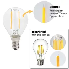 Энергосберегающий E14 2W Светодиодный светильник накаливания Эдисона 220V шаровая лампа G45 JA55