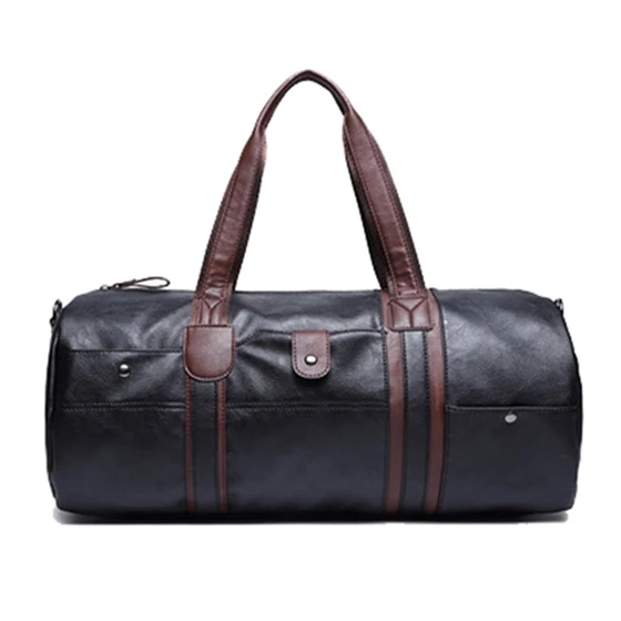 black men leisure travel  PU leather shoulder bag