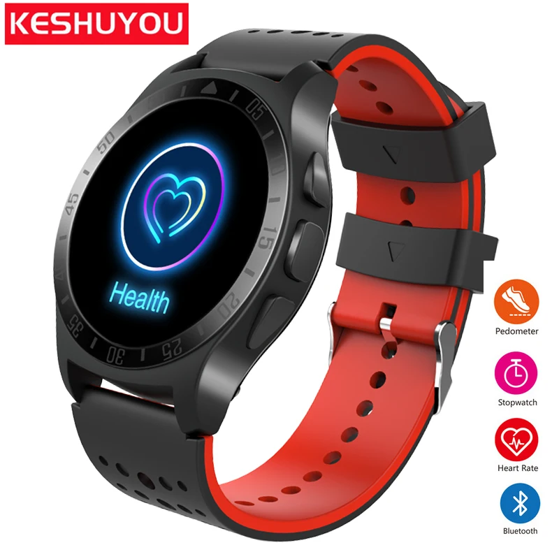 KESHUYOU KY009 Bluetooth smartwatch android Смарт часы с пульсом Мужские трекер шагомер для телефона