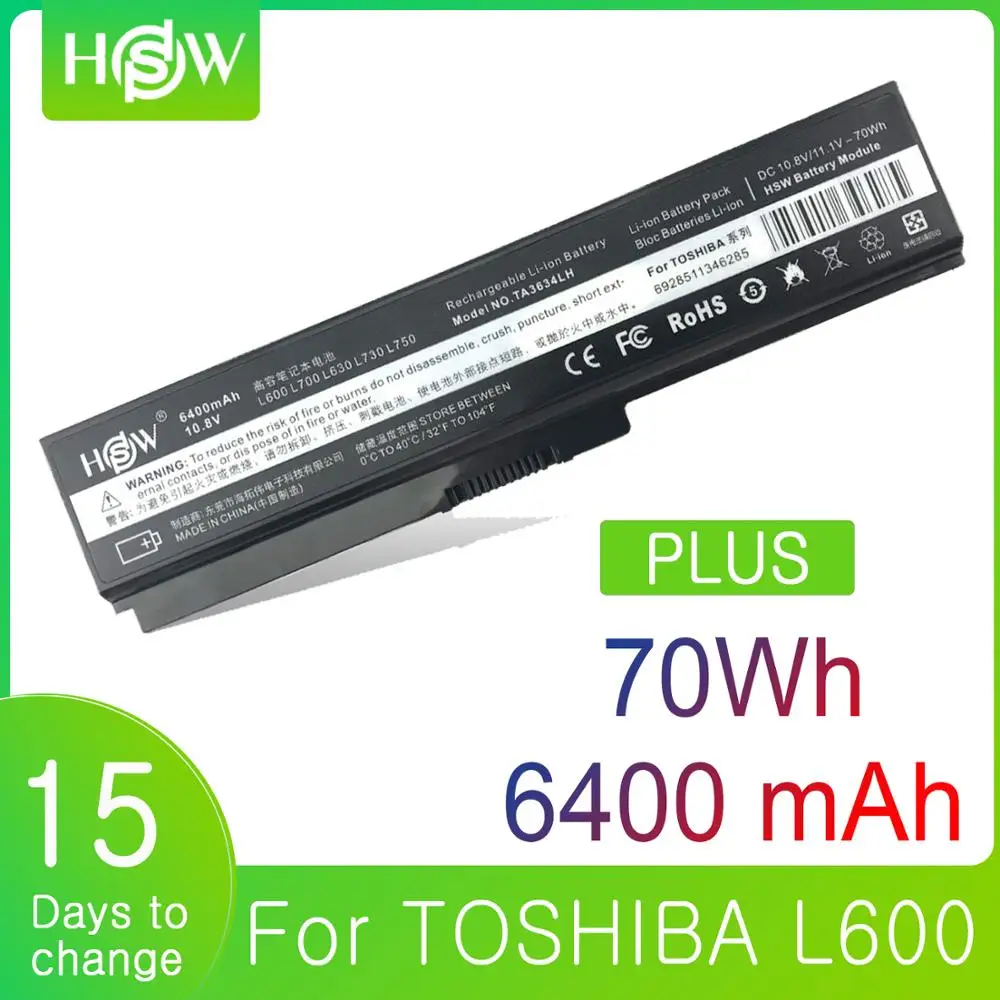 Аккумулятор для Toshiba Satellite PA3817U L510 L515 L600 L635 L640 L645 L655 L670 L310 6400 мАч|Аккумуляторы