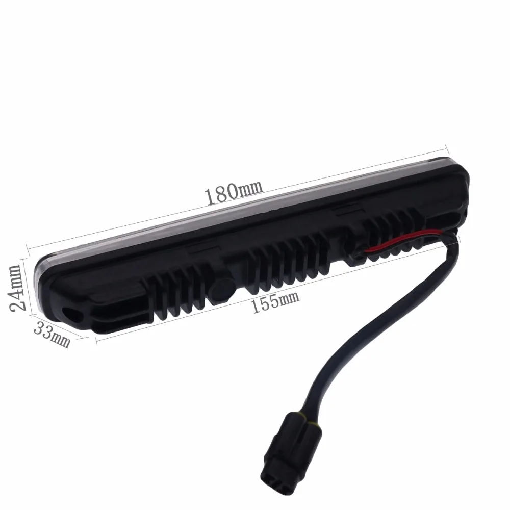 Eonstime 2 шт. Белый Универсальный AC/DC 12V/24V COB Светодиодный дневной светильник с