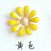 SEA MEW 50 шт. 20 мм металлический сплав цинка KC золотые капли глазури цветы Разъем для изготовления ювелирных изделий - Цвет: 2