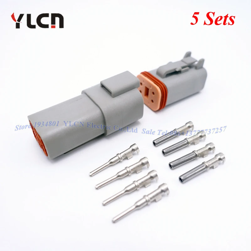 Wholesale 5 Sets New 4Pin/way Deutsch Waterproof Electric Wire