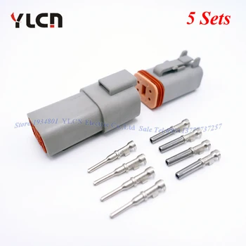 

Wholesale 5 Sets New 4Pin/way Deutsch Waterproof Electric Wire Connectors Plug For Car Boat etc