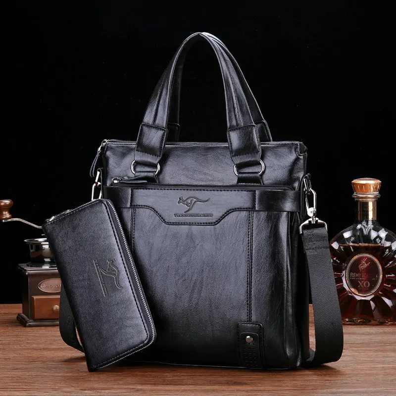 

Men Casual Business Leather shoulder Messenger Bag Men's Crossbody male vintage crossbody ipad Laptop briefcase Messenger Bags