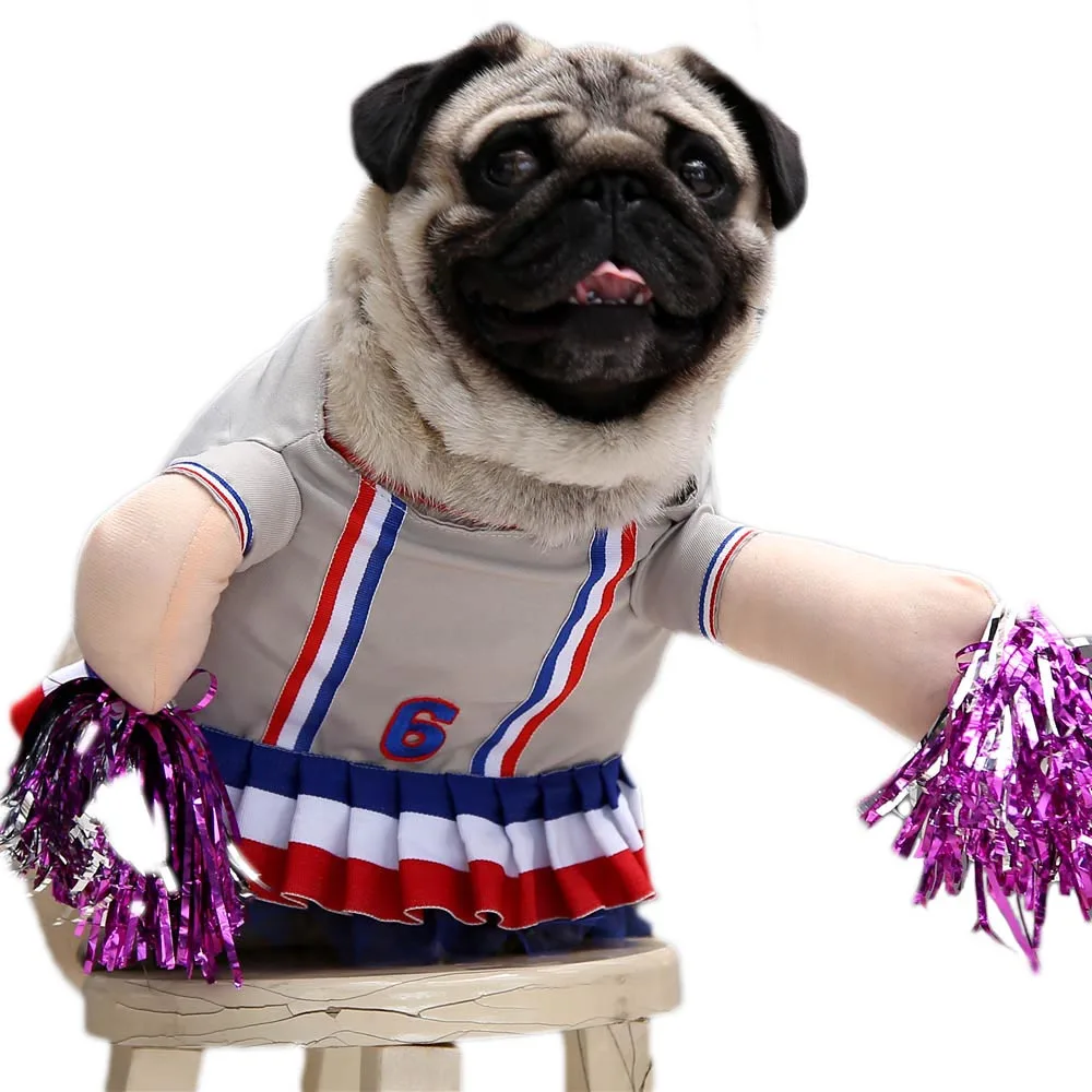الكلاب ازياء مضحك المشجع تأثيري دعوى الحيوانات الأليفة حزب الملابس الكلاب الملابس vetement شين S-XL دروبشيبينغ دعم