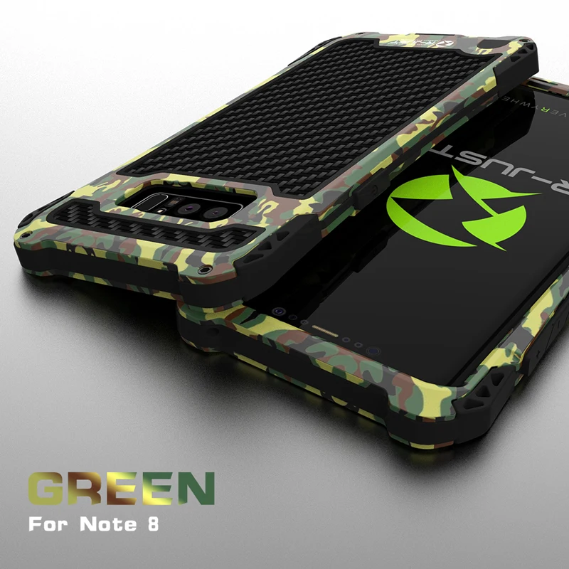 Note8 противоударный чехол оригинальный R Just металлический из углеродного волокна