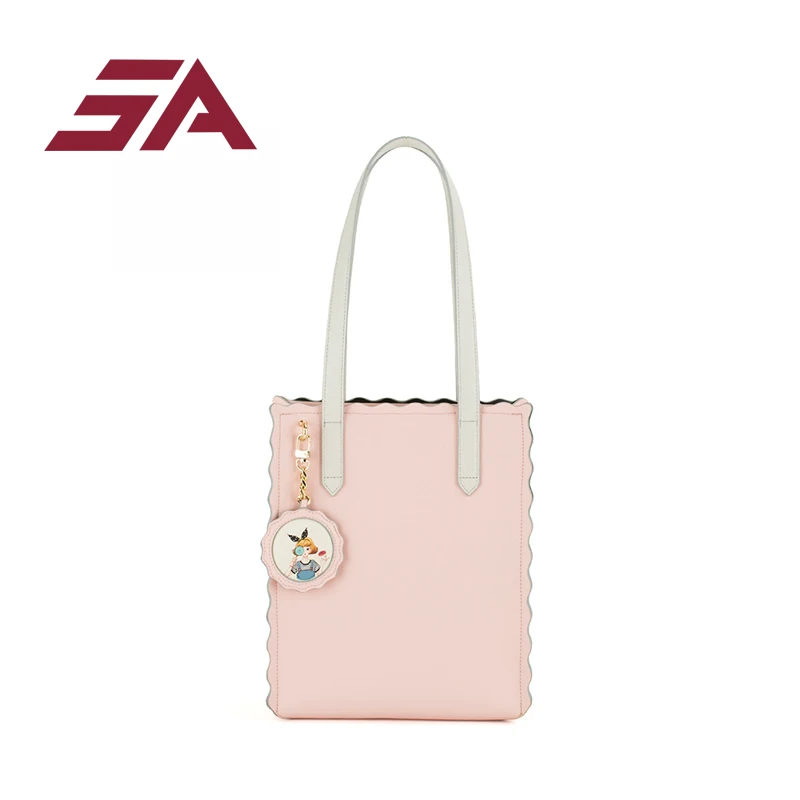 

SA 2018 new arrival shoulder bag for women patchwork pink Sweety casual tote handbag female girl travel fashion high quality bag