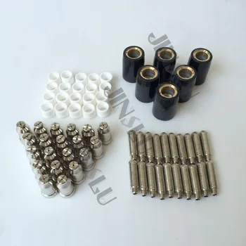 

Free shipping!Air Cooled Plasma Cutting Torch 50A, SG51 Nozzle 20pcs + Electrode 20pcs+Shield cup3 pcs +Gas diffuser 10pcs