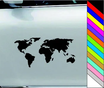 

ARTISTIC IMPPRESION OF WORLD MAP BIKE PANNIE STICKER 37x18cm